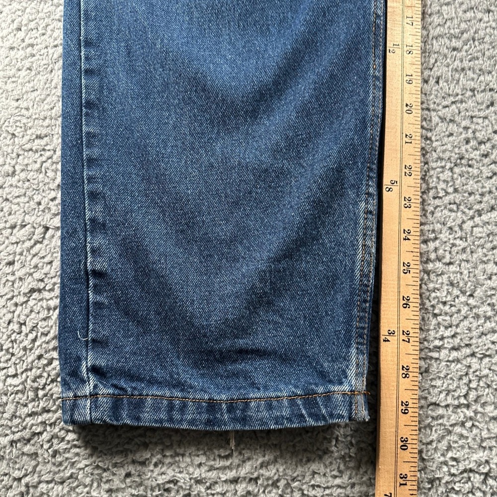 Polar Skate Co Jeans Mens 36x34 Baggy Leg Relaxed Fit Blue Distressed Skater - Picture 9 of 16